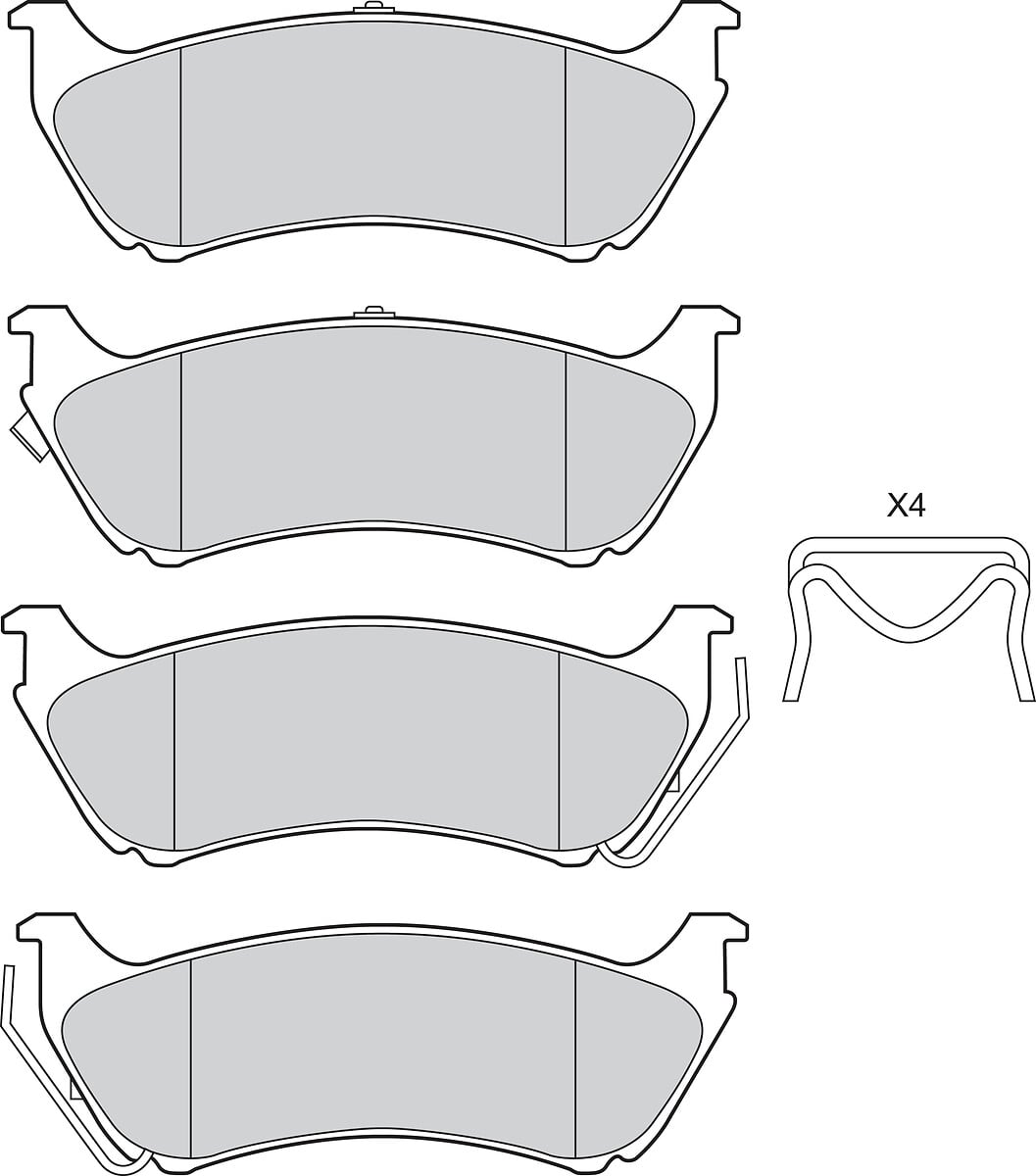 Jeu de 4 plaquettes de frein VALEO ref. 302840
